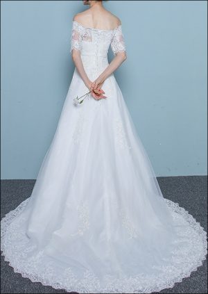 A-Linie Brautkleid mit Ärmeln