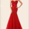 Rotes Meerjungfrau Kleid WD174