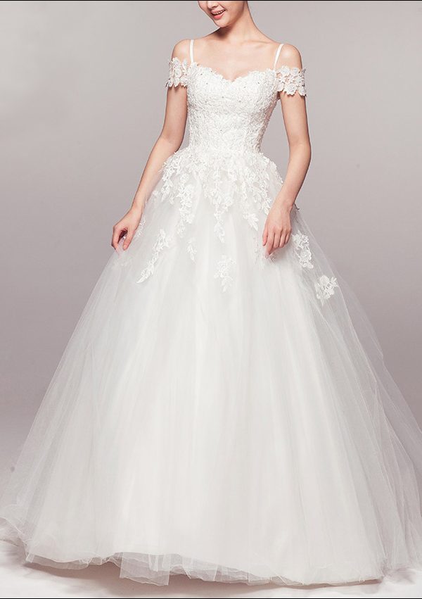 Princess Brautkleid mit Trägern