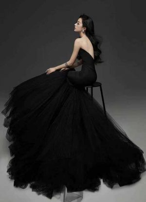 Schwarzes Mermaid Hochzeitskleid aus der Dark Couture Kollektion von LAFANTA Berlin – elegant, sinnlich und außergewöhnlich